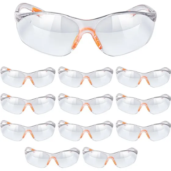 Safeguard Transparent Schutzbrille mit Gummieinsatz 12er Pack