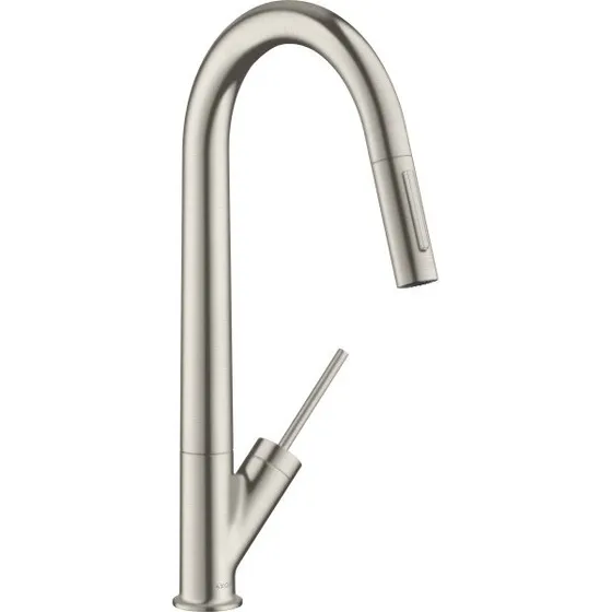 Hansgrohe AXOR Starck Küchenmischer 270 Edelstahl mit Ausziehbrause