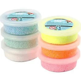 Foam Clay Glitter, 6 x 14g, sortiert
