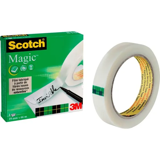 3M Scotch Magic Klebeband 19 mm x 33 m, unsichtbar