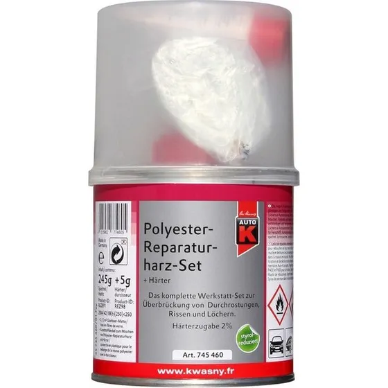 Auto-K Polyester-Reparaturharz Set 250g + Härter