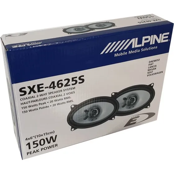 Alpine SXE-4625S Heck-Oval-Lautsprecher für Chevrolet Aveo (T250) 2006-2011