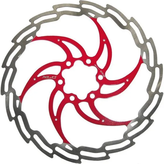 XLC BR-X02 Bremsscheibe 203mm 6-Loch silber/rot