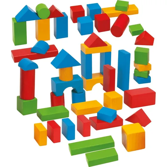 Eichhorn Holzbausteine 50 Stück extra groß bunt