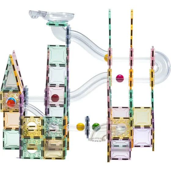 Magnet Kugelbahn 100 Teile transparent