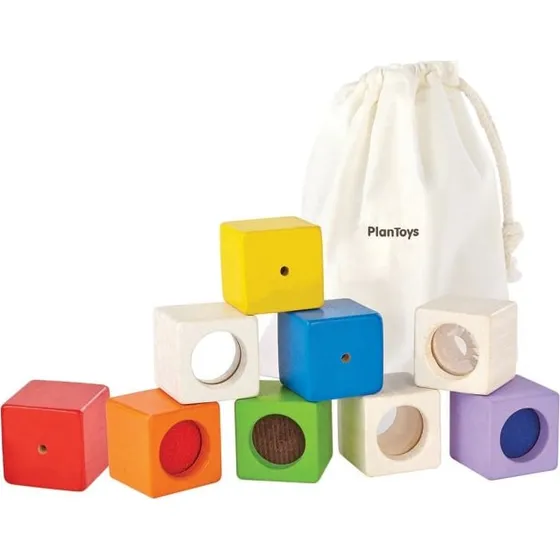 Plantoys Sinnesklötze aus Holz 10-teilig ab 12 Monate