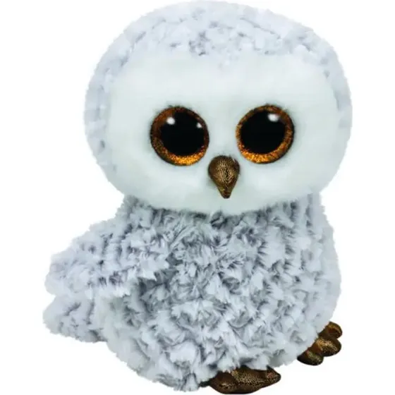 TY Beanie Boo Owlette, weiße Eule, 15 cm