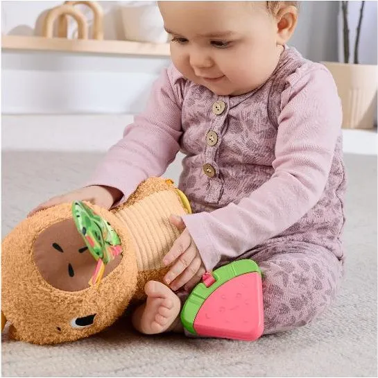 Fisher-Price Kuschel-Capybara mit Beißring & Rassel für Neugeborene