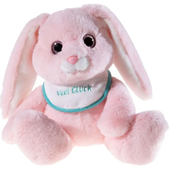 Heunec® Hase Milchschnute rosa mit Lätzchen 25 cm