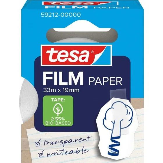 tesa® Film PAPER 19 mm x 33 m, transparent