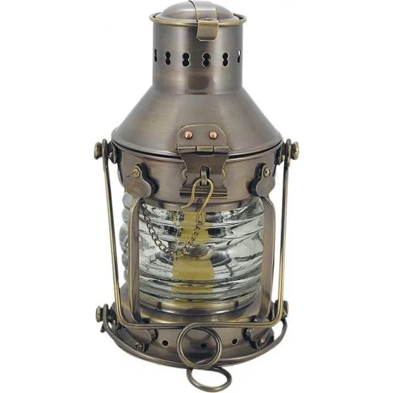 Sea-Club Ankerlampe Messing antik 24 cm mit Petroleumbrenner