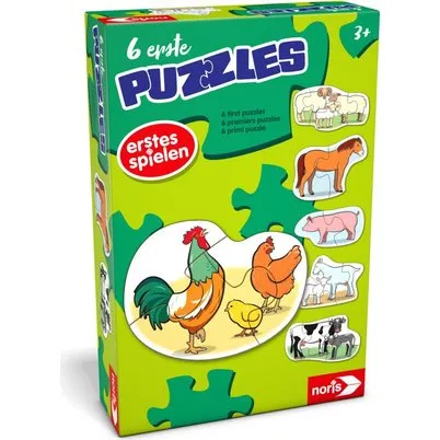 6 erste Puzzles – Bauernhoftiere, ab 2 Jahren