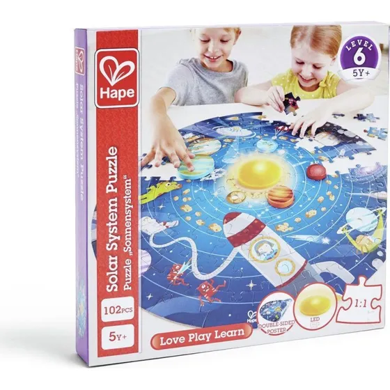 Toynamics Puzzle Sonnensystem 102 Teile mit LED-Sonne