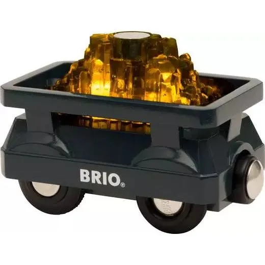 Brio 33896 Goldwaggon mit Licht für Holzeisenbahn