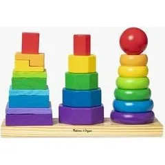 Melissa & Doug Geometrischer Holzstapler
