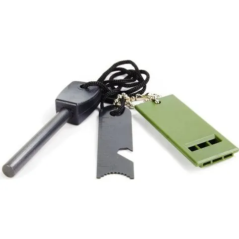 Ferro Fuego Feuerstarter mit Pfeife, Magnesium-Feuerzeug