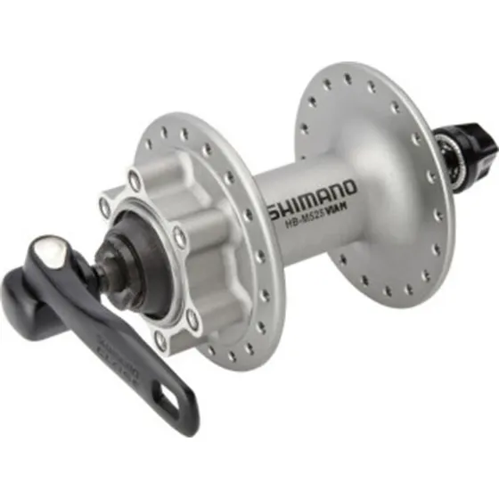 SHIMANO HB-M525 Vorderradnabe 6-Loch, 32L, Schnellspanner, Silber
