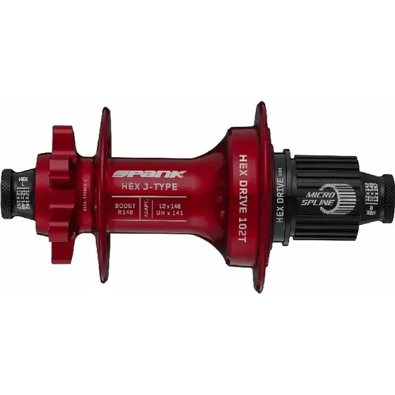 Spank HEX J-Type Boost 12x148mm Hinterradnabe 32H rot