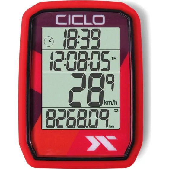 Ciclosport Protos 105 Rot Fahrradcomputer kabelgebunden