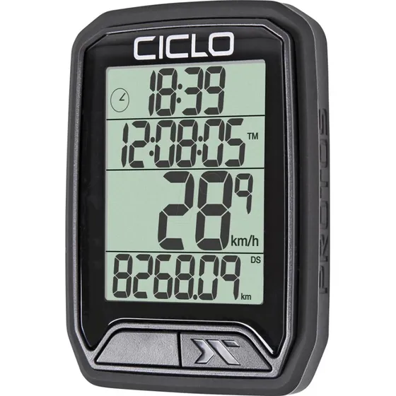 Ciclosport Protos 213 Funk-Fahrradcomputer, schwarz