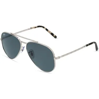 Ray-Ban RB 3625 New Aviator Silber Metall Blau