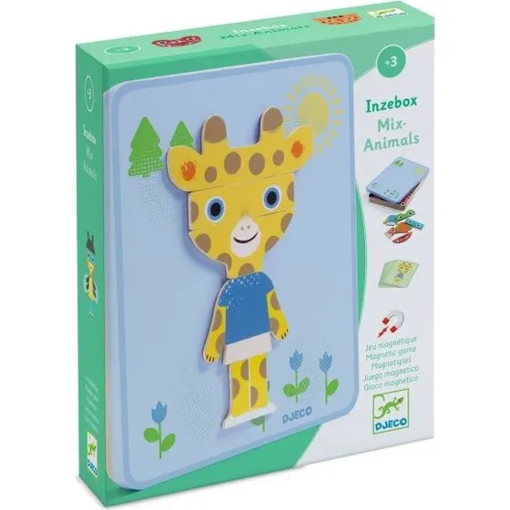 Djeco Inzebox Magnetisches Puzzle Tiere