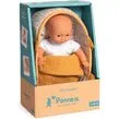 Djeco Puppe Mini Pomea Sasha 20 cm mit Tragekörbchen