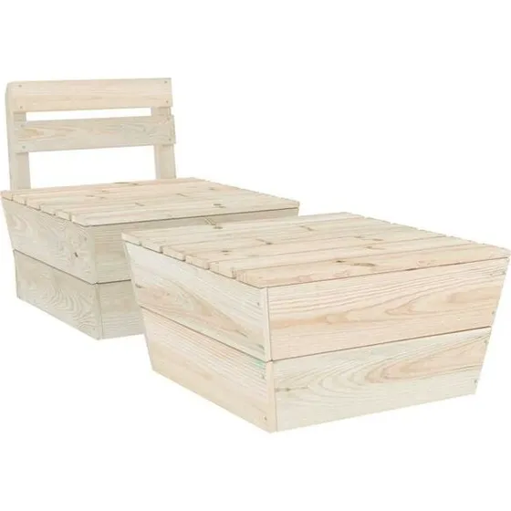 vidaXL 2-tlg. Garten-Lounge-Set Fichtenholz, 315636