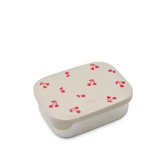 LIEWOOD Arthur Brotdose Edelstahl Silikon-Cherries Sandy