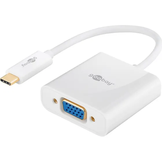 Goobay 66260 USB-C auf VGA-Adapter 0,2 m weiß