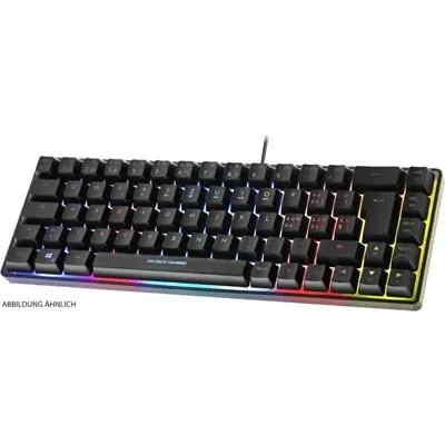 Deltaco DK240 60% Gaming-Tastatur QWERTZ schwarz/halbtransparent