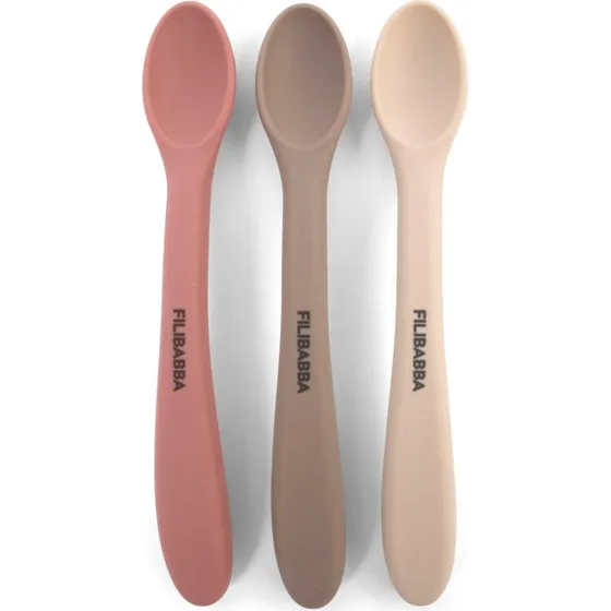 Filibabba 3er-Pack Silikonlöffel Rose Mix