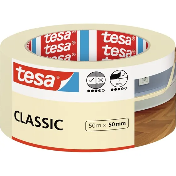 tesa Malerband Classic 50 m x 50 mm wei