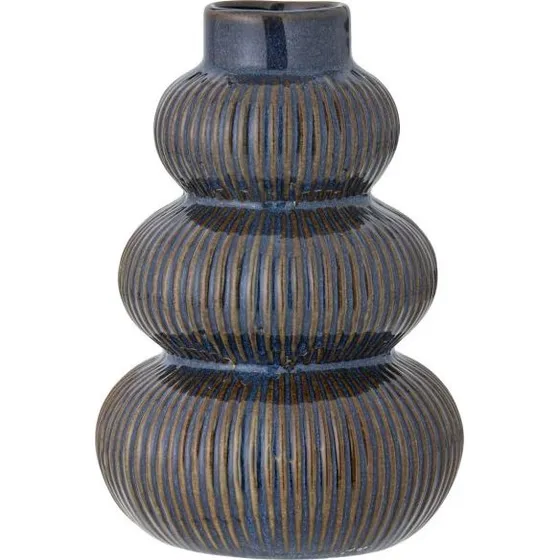 Bloomingville Myrtle Vase Blau 20 cm Steingut