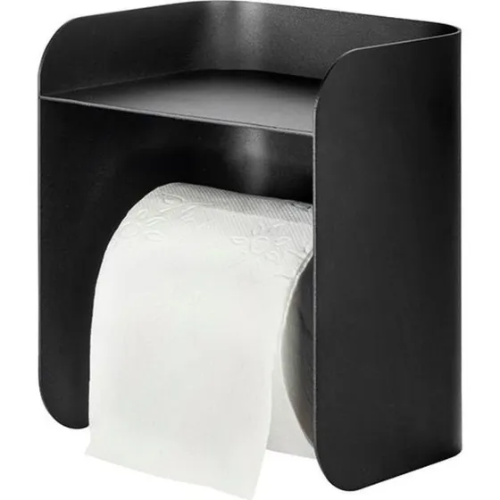 Mette Ditmer Carry Toilettenpapierhalter mit Ablage, schwarz