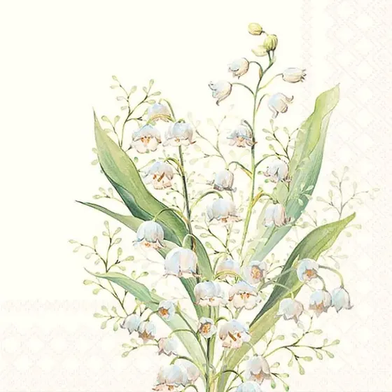 Ambiente Europe Lily of the Valley White Servietten 33x33 cm, 20 Stück