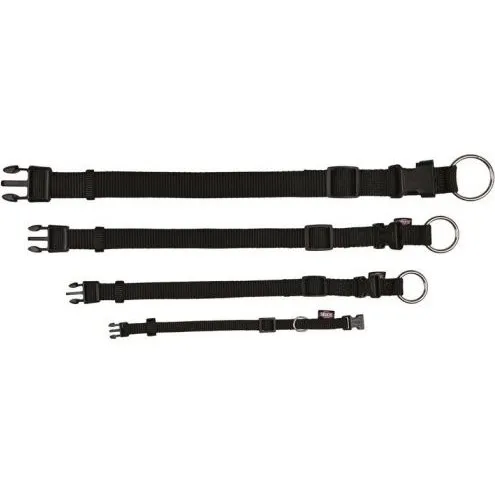 TRIXIE Premium Halsband schwarz, 10 mm, 15–25 cm