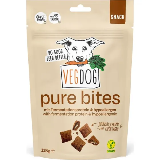 VEGDOG Pure Bites 115g veganer Hundesnack