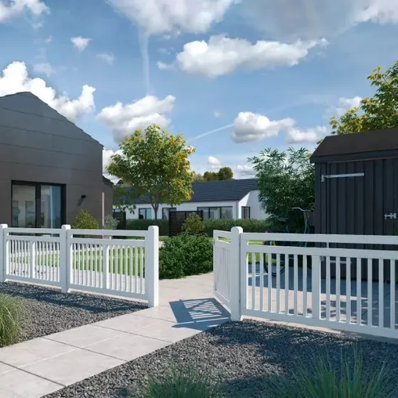 Plus Zaun Linea 150 x 80 cm RAL 9010 Weiß