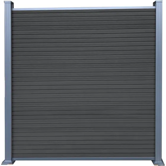 WAREN WPC-Steckzaun-Set 175x180 cm, Farbe CHARCOAL