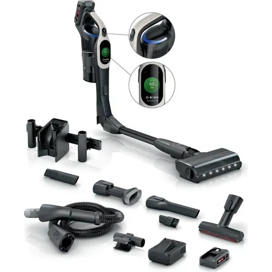 BOSCH BTS1042GQC Akku-Stielstaubsauger Grau, 2 Akkus, HEPA