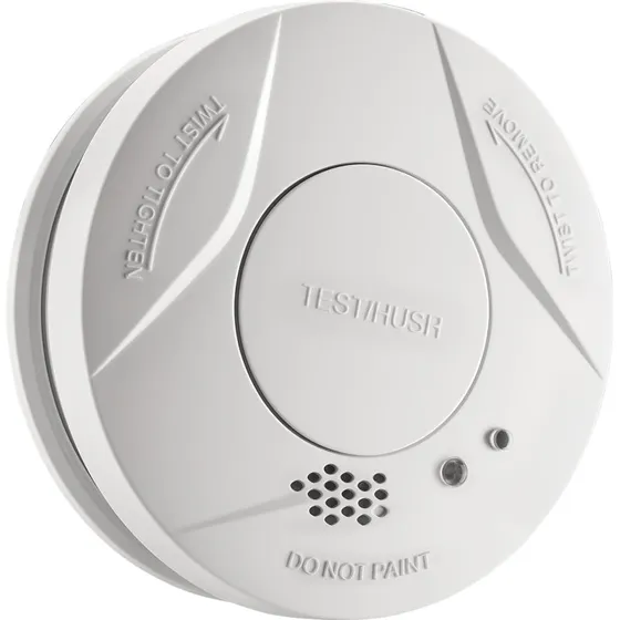 Wiltec Rauchmelder 3 V, 10 Jahre wartungsfrei, mit HUSH-Funktion