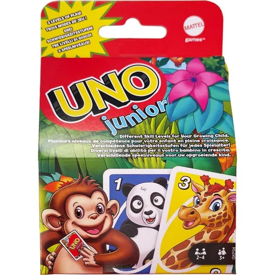 Mattel UNO Junior Tier-Design Kartenspiel