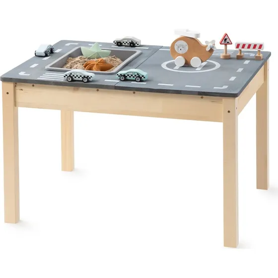 MUDDY BUDDY® Race Runner Spieltisch 80x60x50 cm natur-lavagrau