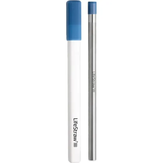 LifeStraw Sip Stormy Blue Edelstahl-Wasserfilterstrohhalm