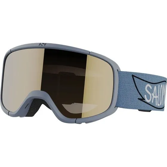 Salomon Rio Kinder Skibrille Smoke Blue Gold