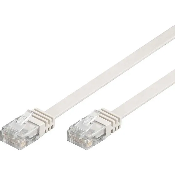 Goobay 95156 CAT 6 Flachkabel 10 m wei