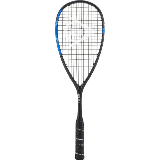 Dunlop FX115 Squashschlger 115g schwarz/blau/gelb besaitet