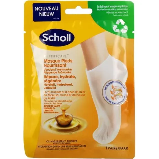 Scholl ExpertCare Nährende Fußmaske mit Manuka-Honig 1 Paar