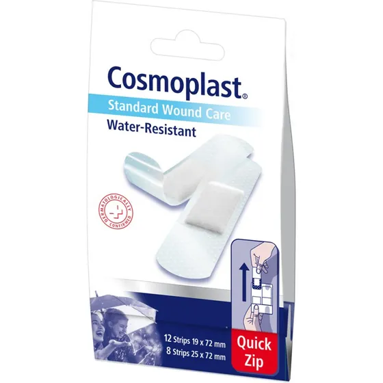 Cosmoplast Quick Zip Strips Water Resistant 20 Stück
